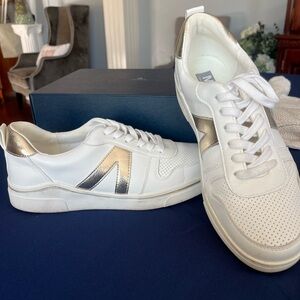MIA White and Silver Athletic Shoes